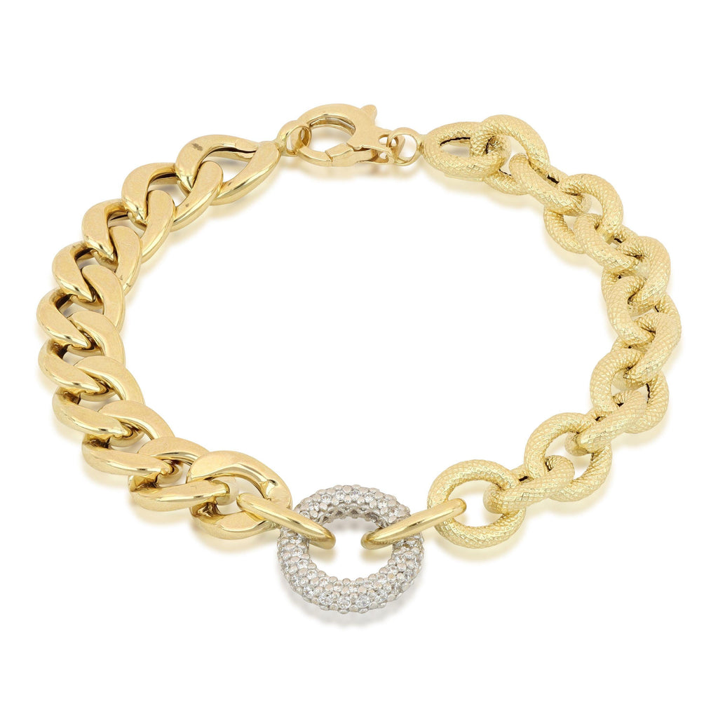 Bracciale a Catena in Oro Giallo 18 Carati di 9.7 Grammi.