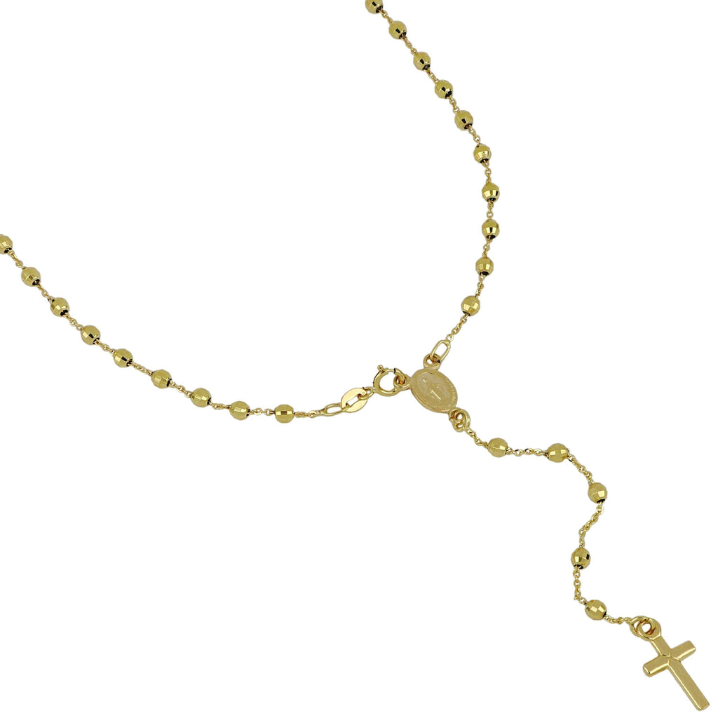 Collana Modello Rosario in Oro 18 Carati di 8 Grammi 45 centimetri.